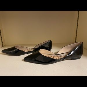 Black Patent Leather Sam Edelman Flats - Size 7